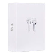 T-88 TWS Bluetooth V5.0 Wireless Stereo Earphones with Magnetic Charging Box(White)