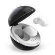 A10 TWS Space Capsule Shape Wireless Bluetooth Earphone with Magnetic Charging Box & Lanyard, Support HD Call & Automatic Pairing Bluetooth(Black White) - TWS Earphone by PMC TechLife | Online Shopping South Africa | PMC TechLife