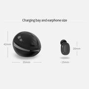 A10 TWS Space Capsule Shape Wireless Bluetooth Earphone with Magnetic Charging Box & Lanyard, Support HD Call & Automatic Pairing Bluetooth(White)