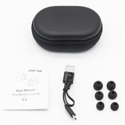 JHO-A9 TWS  Wireless Hanging Ear Type Bluetooth Earphone with Charging + Storage Integrated Zipper Bag, Support Voice Control(Black)