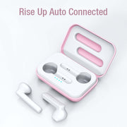 X26 TWS  Bluetooth 5.0 Wireless Touch Bluetooth Earphone with Magnetic Attraction Charging Box, Support Voice Assistant & Call(Pink)