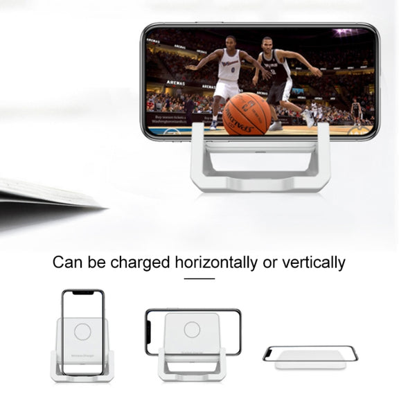 A918 10W Mobile Phone Vertical Wireless Quick Charger Holder(Black)
