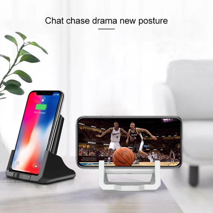 A918 10W Mobile Phone Vertical Wireless Quick Charger Holder(Black)