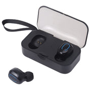 TI8S TWS Dazzling Wireless Stereo Bluetooth 5.0 Earphones with Charging Case(Black)