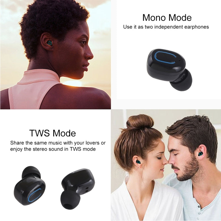 TI8S TWS Dazzling Wireless Stereo Bluetooth 5.0 Earphones with Charging Case(Black) - TWS Earphone by PMC TechLife | Online Shopping South Africa | PMC TechLife