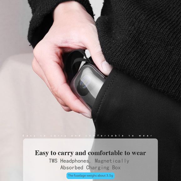TI8S TWS Dazzling Wireless Stereo Bluetooth 5.0 Earphones with Charging Case(Black)