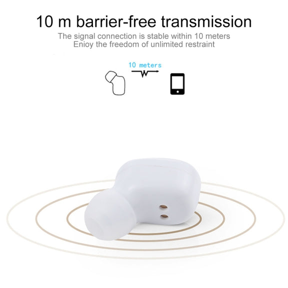 TI8S TWS Dazzling Wireless Stereo Bluetooth 5.0 Earphones with Charging Case(White)