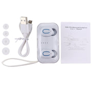 TI8S TWS Dazzling Wireless Stereo Bluetooth 5.0 Earphones with Charging Case(White)