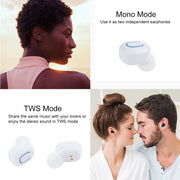 TI8S TWS Dazzling Wireless Stereo Bluetooth 5.0 Earphones with Charging Case(White)