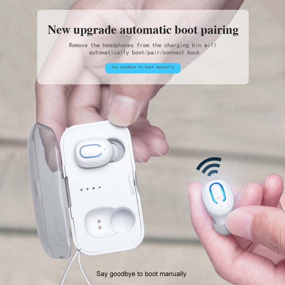 TI8S TWS Dazzling Wireless Stereo Bluetooth 5.0 Earphones with Charging Case(White)