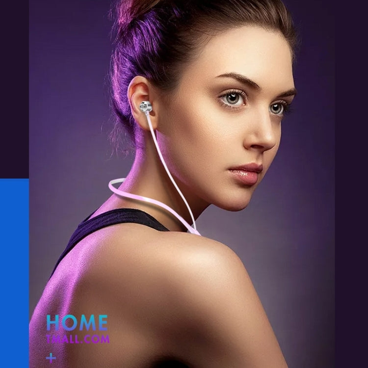 Bluetooth 5.1 Round Wire Neck-mounted Bluetooth Sports Earphone with Magnetic Function(White) - Neck-mounted Earphone by PMC TechLife | Online Shopping South Africa | PMC TechLife