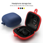 Solid Color Silicone Wireless Bluetooth Earphone Protective Case for Beats Powerbeats Pro(Dark Blue)