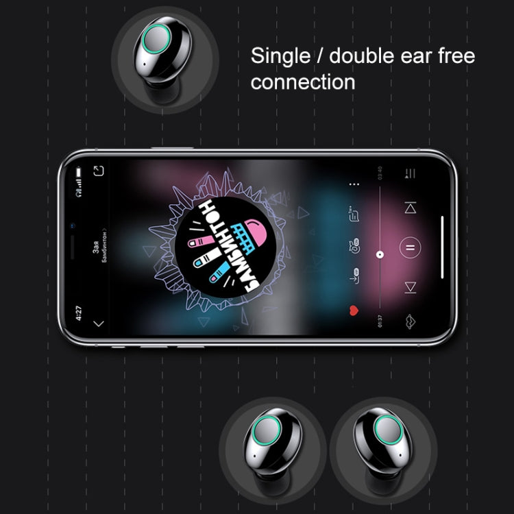 M7 TWS V5.0 Binaural Wireless Stereo Bluetooth Headset with Charging Case and Digital Display(Black) - TWS Earphone by PMC TechLife | Online Shopping South Africa | PMC TechLife