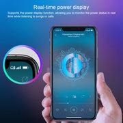M7 TWS V5.0 Binaural Wireless Stereo Bluetooth Headset with Charging Case and Digital Display(Black)