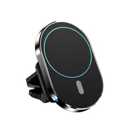 JJT-968 15W Max Output Magnetic Car Air Outlet Bracket Wireless Charger(Black)