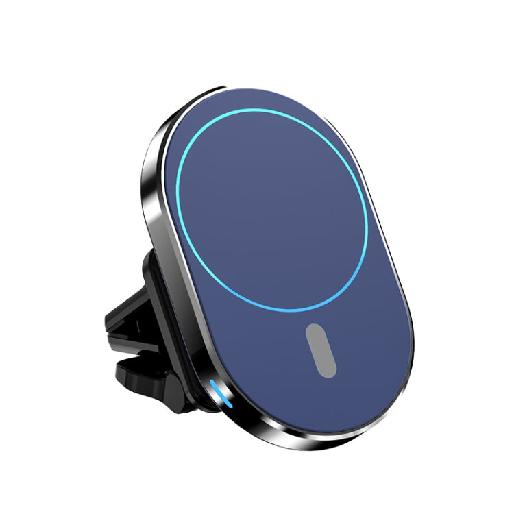 JJT-968 15W Max Output Magnetic Car Air Outlet Bracket Wireless Charger(Blue) - Wireless Charger Holders by PMC TechLife | Online Shopping South Africa | PMC TechLife