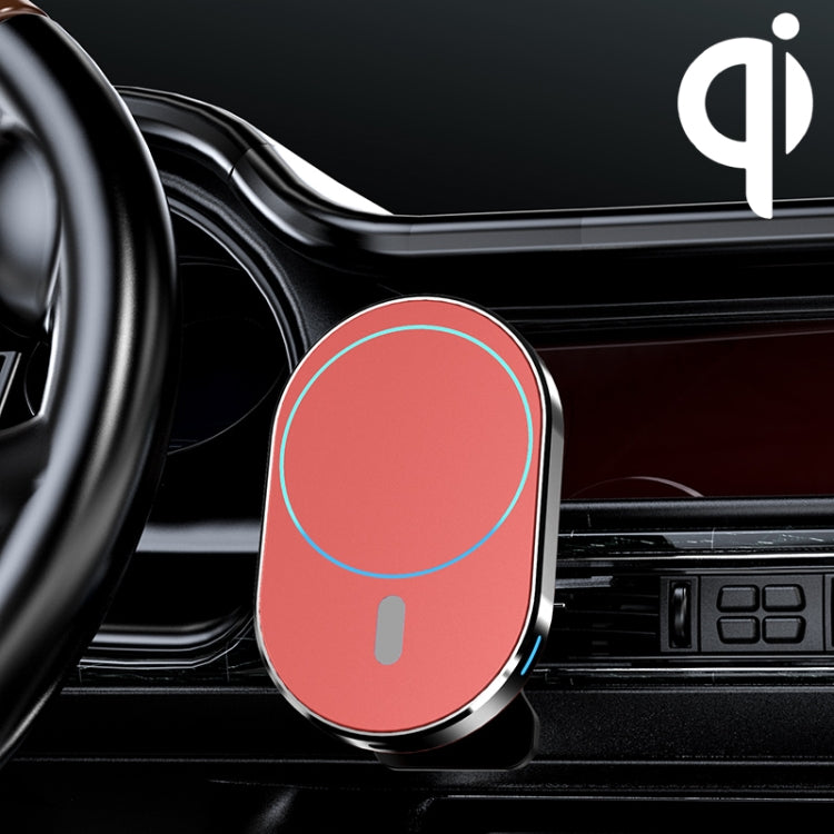 JJT-968 15W Max Output Magnetic Car Air Outlet Bracket Wireless Charger(Red) - free shipping - PMC TechLife - Order now!