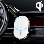JJT-968 15W Max Output Magnetic Car Air Outlet Bracket Wireless Charger(White)