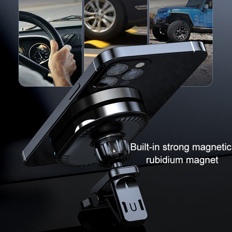 JJT-968 15W Max Output Magnetic Car Air Outlet Bracket Wireless Charger(Green)