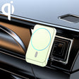 JJT-969 15W Max Output Magnetic Car Air Outlet Bracket Wireless Charger(Green) - Wireless Charger Holders by PMC TechLife | Online Shopping South Africa | PMC TechLife