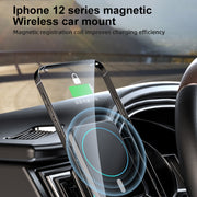 JJT-969 15W Max Output Magnetic Car Air Outlet Bracket Wireless Charger(White)