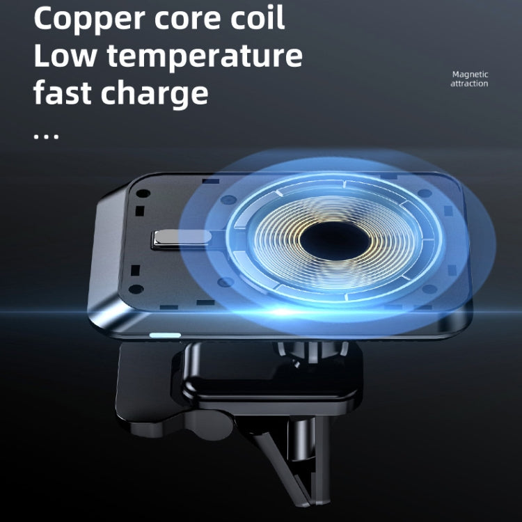 JJT-969 15W Max Output Magnetic Car Air Outlet Bracket Wireless Charger(Blue) - Wireless Charger Holders by PMC TechLife | Online Shopping South Africa | PMC TechLife