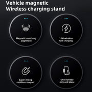 JJT-969 15W Max Output Magnetic Car Air Outlet Bracket Wireless Charger(White)
