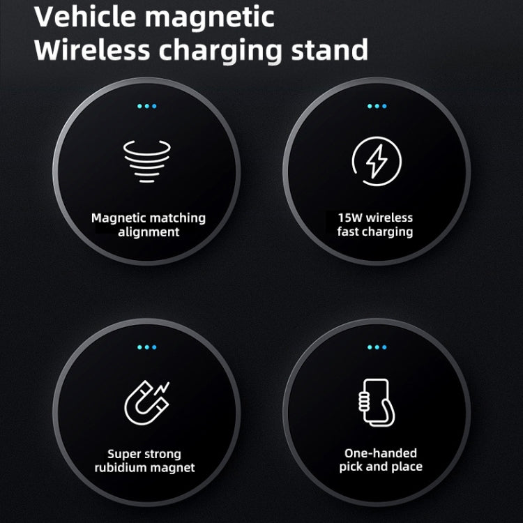 JJT-969 15W Max Output Magnetic Car Air Outlet Bracket Wireless Charger(White)