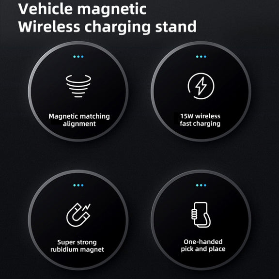 JJT-969 15W Max Output Magnetic Car Air Outlet Bracket Wireless Charger(Blue)