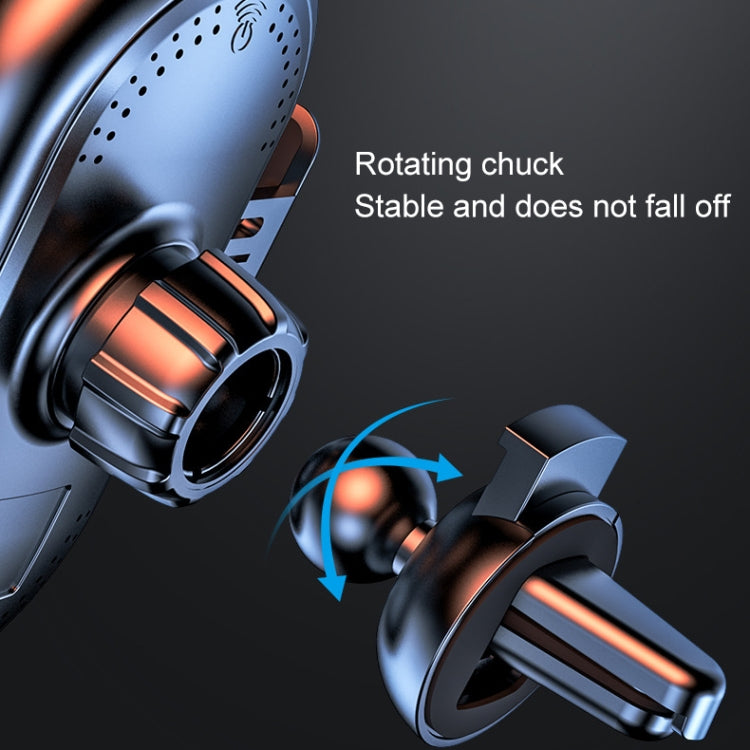 K10 15W Max Output Infrared Sensor Car Air Outlet Bracket Wireless Charger(White) - Wireless Charger Holders by PMC TechLife | Online Shopping South Africa | PMC TechLife