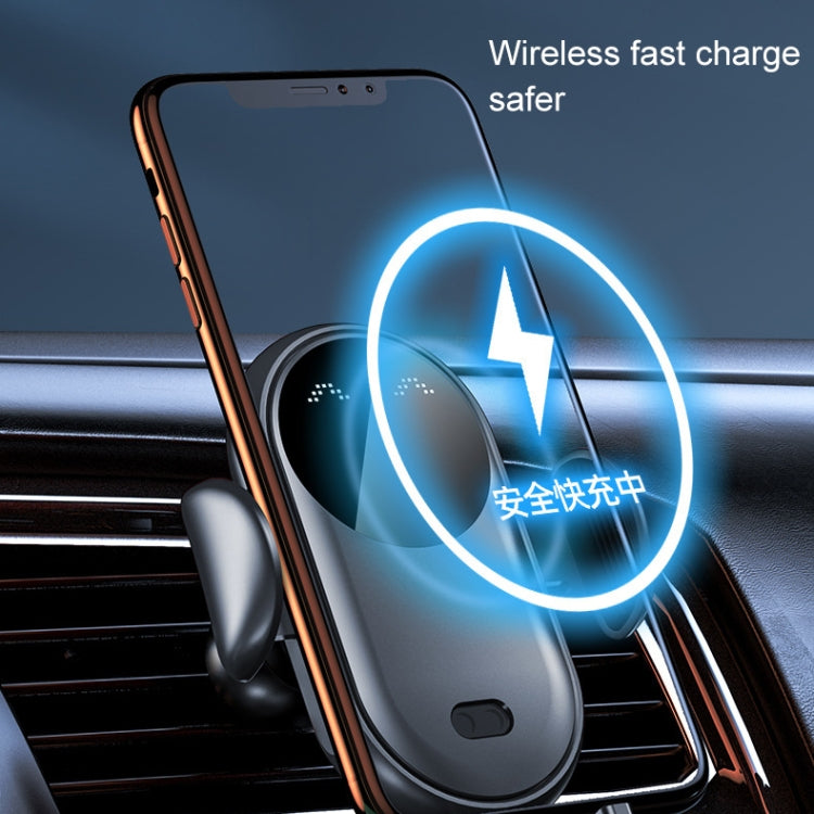 K10 15W Max Output Infrared Sensor Car Air Outlet Bracket Wireless Charger(White) - Wireless Charger Holders by PMC TechLife | Online Shopping South Africa | PMC TechLife