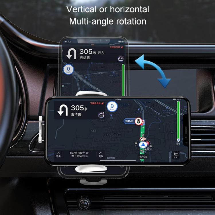 K10 15W Max Output Infrared Sensor Car Air Outlet Bracket Wireless Charger(White) - Wireless Charger Holders by PMC TechLife | Online Shopping South Africa | PMC TechLife