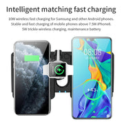 K04 4 in 1 10W Qi Standard Wireless Charger for Mobile Phones & iWatch & AirPods (White)