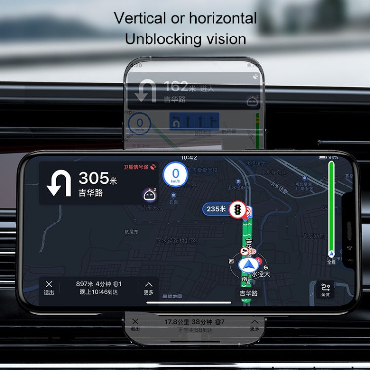 K07 15W Max Output Magnetic Car Air Outlet Bracket Wireless Charger(Black)