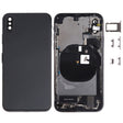 Battery Back Cover Assembly (with Side Keys & Speaker Ringer Buzzer & Motor & Camera Lens & Card Tray & Power Button + Volume Button + Charging Port + Signal Flex Cable & Wireless Charging Module) for iPhone XS(Black) - Back Cover by PMC TechLife | Online Shopping South Africa | PMC TechLife | Buy Now Pay Later Mobicred