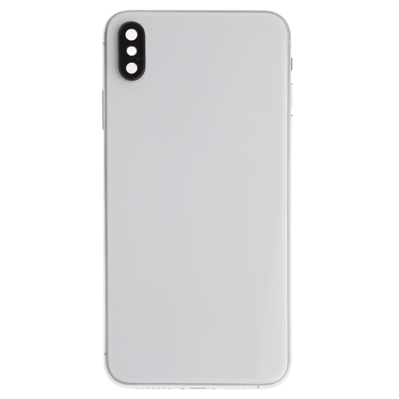 Battery Back Cover Assembly (with Side Keys & Speaker Ringer Buzzer & Motor & Camera Lens & Card Tray & Power Button + Volume Button + Charging Port + Signal Flex Cable & Wireless Charging Module) for iPhone XS(White)
