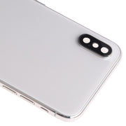 Battery Back Cover Assembly (with Side Keys & Speaker Ringer Buzzer & Motor & Camera Lens & Card Tray & Power Button + Volume Button + Charging Port + Signal Flex Cable & Wireless Charging Module) for iPhone XS(White)