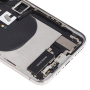 Battery Back Cover Assembly (with Side Keys & Speaker Ringer Buzzer & Motor & Camera Lens & Card Tray & Power Button + Volume Button + Charging Port + Signal Flex Cable & Wireless Charging Module) for iPhone XS(White)