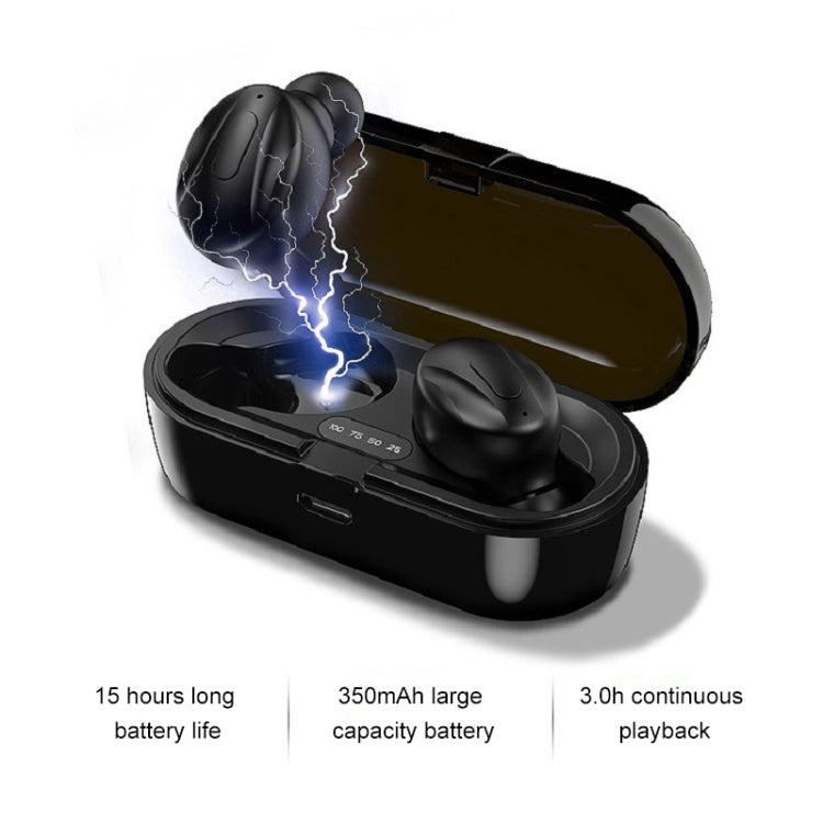 XG13 Bluetooth 5.0 TWS Mini Stereo Wireless Bluetooth Earphone (Black) - TWS Earphone by PMC TechLife | Online Shopping South Africa | PMC TechLife