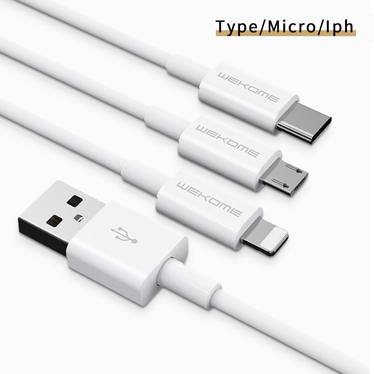 WK WDC-117 3A 8 Pin Fast Charging Charging Cable, Length: 1.2m (White) - Normal Style Cable by WK | Online Shopping South Africa | PMC TechLife | Buy Now Pay Later Mobicred