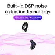 YX01 Sweatproof Bluetooth 4.1 Wireless Bluetooth Earphone with Charging Box, Support Memory Connection & HD Call(Black)