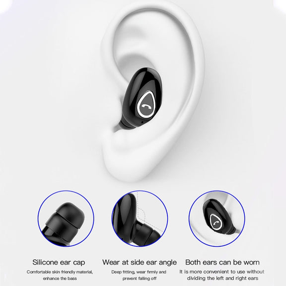 YX01 Sweatproof Bluetooth 4.1 Wireless Bluetooth Earphone with Charging Box, Support Memory Connection & HD Call(Flesh Color)