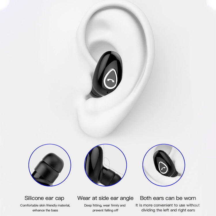 YX01 Sweatproof Bluetooth 4.1 Wireless Bluetooth Earphone with Charging Box, Support Memory Connection & HD Call(Rose Gold)
