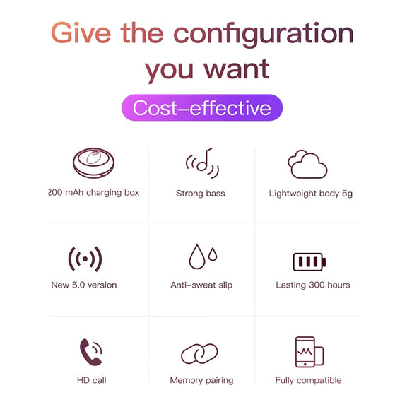 YX01 Sweatproof Bluetooth 4.1 Wireless Bluetooth Earphone with Charging Box, Support Memory Connection & HD Call(Rose Gold)