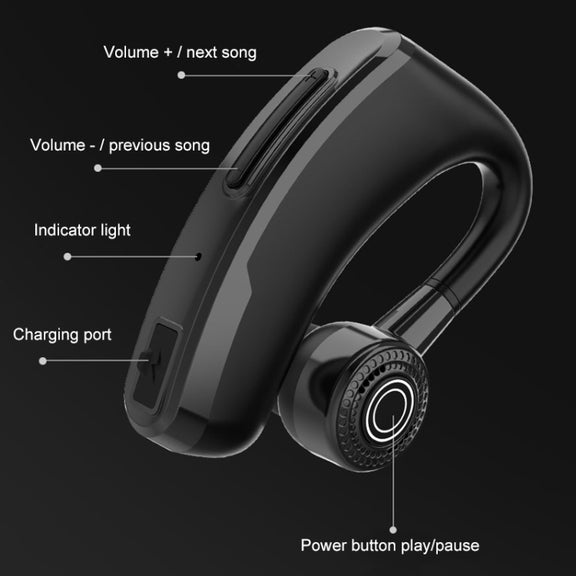 V10 Wireless Bluetooth V5.0 Sport Headphone without Charging Box, CSR Chip, Support Voice Reception&10 Minutes Fast Charging(Black)