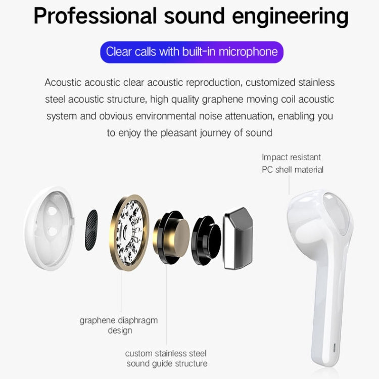 G9 Bluetooth 5.0 HIFI 3D Stereo Wireless Earphone (White) - Bluetooth Earphone by PMC TechLife | Online Shopping South Africa | PMC TechLife