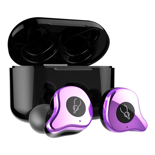 Sabbat E12 Portable In-ear Bluetooth V5.0 Earphone with Wireless Charging Box, Wireless Charging Model, For iPhone, Galaxy, Huawei, Xiaomi, HTC and Other Smartphones(Purple) - free shipping - PMC Jewellery - Order now!