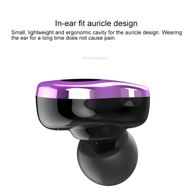 Sabbat E12 Portable In-ear Bluetooth V5.0 Earphone with Wireless Charging Box, Wireless Charging Model, For iPhone, Galaxy, Huawei, Xiaomi, HTC and Other Smartphones(Purple) - free shipping - PMC Jewellery - Order now!