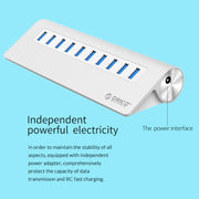 ORICO M3H10-U3-V2 Aluminum Alloy 10 USB 3.0 Ports HUB
