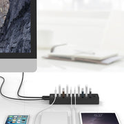 ORICO P10-U3-V1 10 USB 3.0 Ports HUB, Specification: EU Plug
